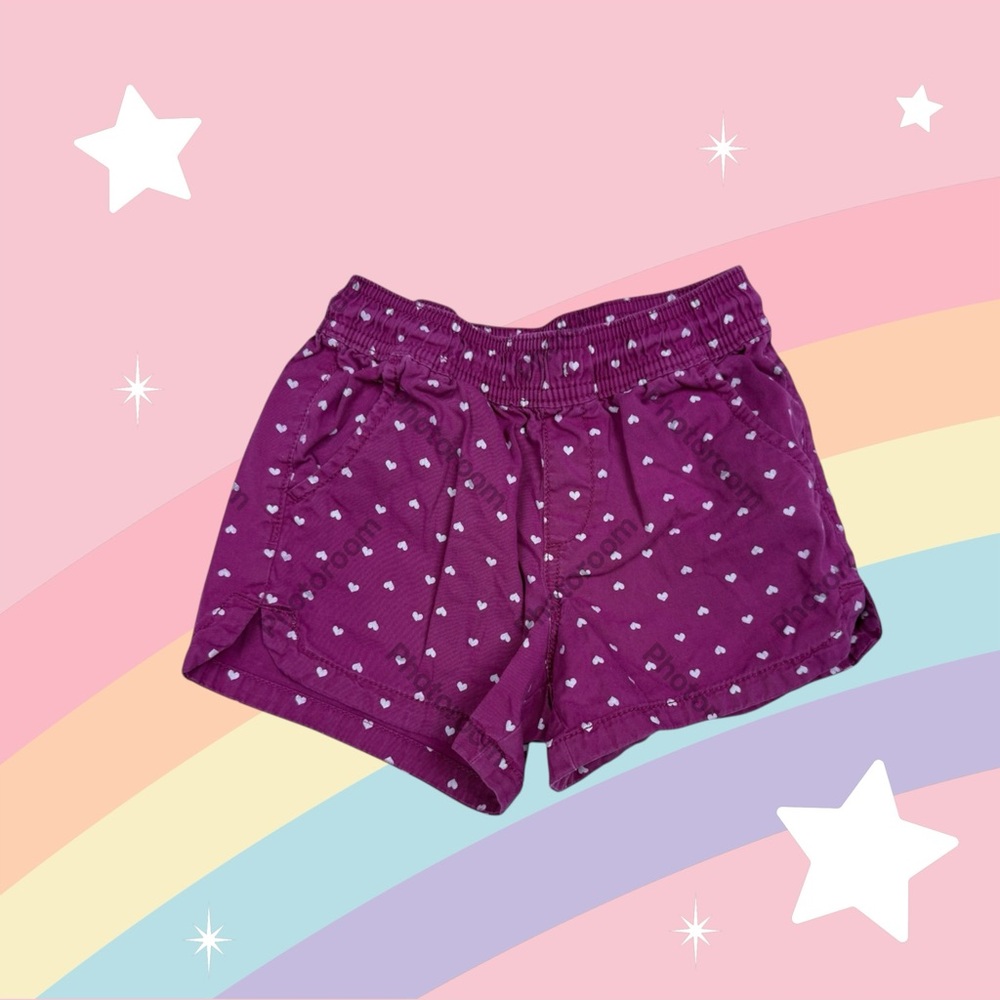 Jumping Beans High Waist Purple Shorts with Heart Design